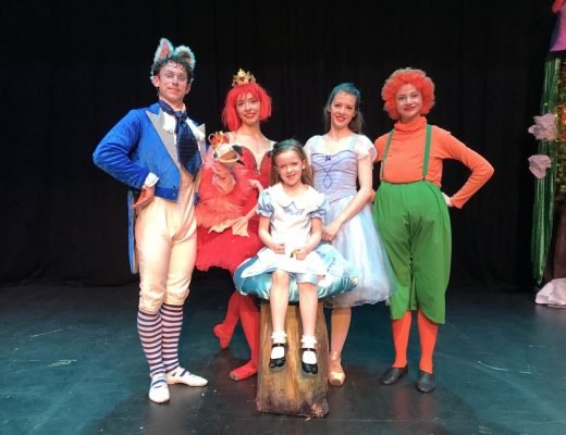 The cast from The Alice in Wonderland Show with Lets All Dance